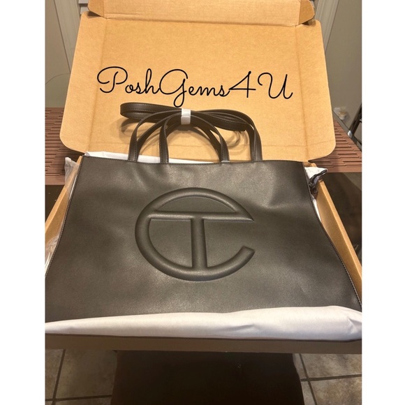 Authentic Telfar Large Iconic Black Weekender/Shopper - Picture 3 of 6